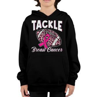 Tackle Football Pink Ribbon Breast Cancer Awareness Boys Kid V3 Youth Hoodie - Thegiftio UK