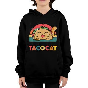 Taco Ca Youth Boy Girl Spelled Backward Tacocat Funny Youth Hoodie - Thegiftio UK
