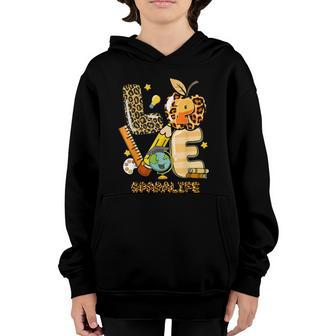 Teaching Para Back To School Teacher Life Leopard Youth Hoodie - Monsterry