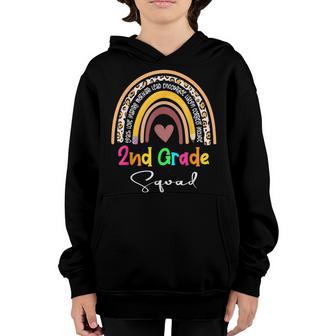 Team 2Nd Grade Squad Leopard Rainbow Teacher Students School Youth Hoodie - Thegiftio UK