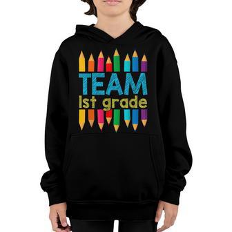 Team First Grade Back To School 1St Grade Teacher Student Youth Hoodie - Thegiftio UK