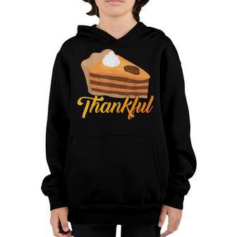 Thankful Pumpkin Happy Thanksgiving Day Pumpkin Pie Boys Youth Hoodie - Thegiftio UK