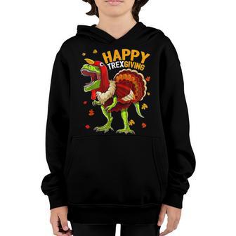 Thanksgiving T Rex Dinosaur Turkey Costume Kids Gift Boys V6 Youth Hoodie - Thegiftio UK