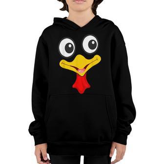Thanksgiving Turkey Face Matching Family Costume Gifts Kids V3 Youth Hoodie - Thegiftio UK