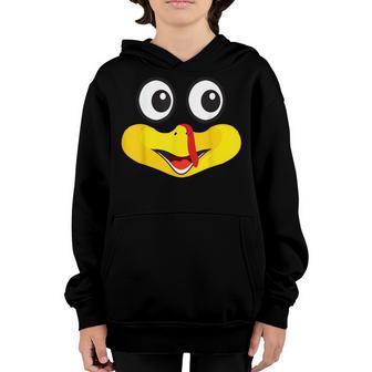Thanksgiving Turkey Face Matching Family Costume Gifts Kids V4 Youth Hoodie - Thegiftio UK