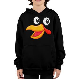 Thanksgiving Turkey Face Matching Family Costume Gifts Kids Youth Hoodie - Thegiftio UK