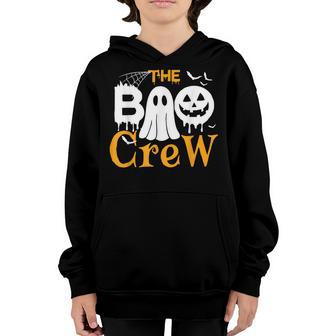 The Boo Crew - Scary Cute Ghost Pumpkin Halloween Youth Hoodie - Seseable