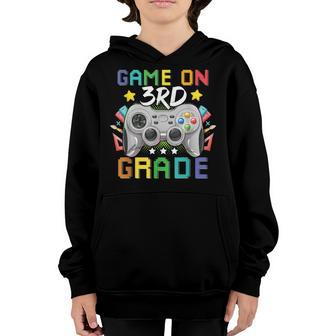 Third Grade Back To School Video Gamer Game On 3Rd Grade Youth Hoodie - Thegiftio UK