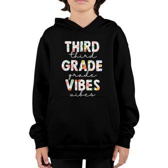 Third Grade Vibes Back To School First Day Teacher Graphic Design Printed Casual Daily Basic Youth Hoodie - Thegiftio UK