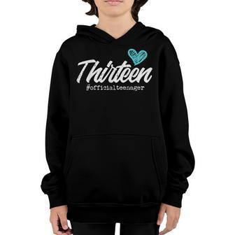 Thirn Official Nager Heart Cute 13Th Birthday Girls Youth Hoodie - Thegiftio UK
