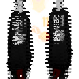 This All Star Is 11 Years Old Gifts Kid 11Th Birthday Sport Youth Hoodie - Thegiftio