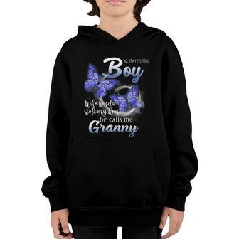 This Boy Who Kinda Stole My Heart He Calls Me Granny Cool Gift Graphic Design Printed Casual Daily Basic Youth Hoodie - Thegiftio UK