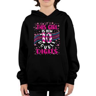 This Girl Is Now 10 Double Digits Gift Youth Hoodie - Thegiftio UK