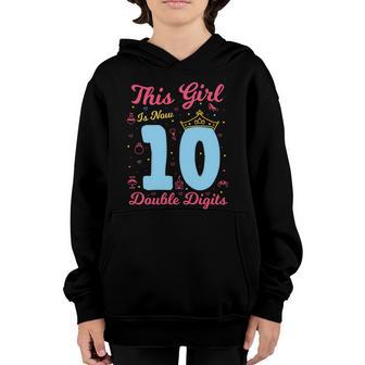 This Girl Is Now 10 Double Digits Gift Youth Hoodie - Thegiftio UK