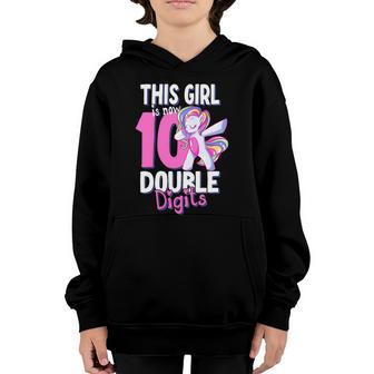 This Girl Is Now 10 Double Digits Gift Youth Hoodie - Thegiftio UK