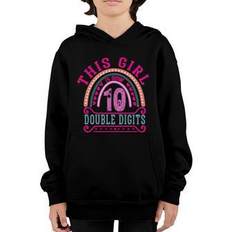 This Girl Is Now 10 Double Digits Gift Youth Hoodie - Thegiftio UK