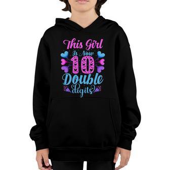 This Girl Is Now 10 Double Digits Gift Youth Hoodie - Thegiftio UK