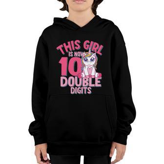 This Girl Is Now 10 Double Digits Gift Youth Hoodie - Thegiftio UK