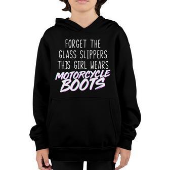 This Girl Wears Motorcycle Boots Graphic Design Printed Casual Daily Basic Youth Hoodie - Thegiftio UK
