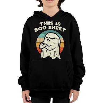 This Is Boo Sheet Ghost Retro Halloween Spooky Women Men Kid Youth Hoodie - Thegiftio UK
