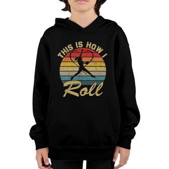 This Is How I Roll Retro Softball Girls Graphic Design Printed Casual Daily Basic Youth Hoodie - Thegiftio UK