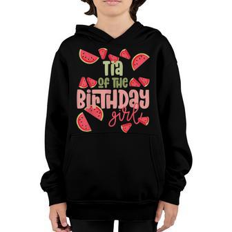 Tia Birthday One In A Melon Watermelon Birthday Girl Youth Hoodie - Thegiftio UK