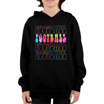 Tie Dye Football Game Day Vibes Football Team Football Mom Cute Gift Graphic Design Printed Casual Daily Basic Youth Hoodie - Thegiftio UK