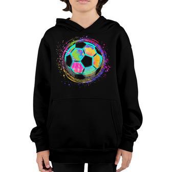 Tie Dye Soccer Ball For All Soccer Lovers Men Women And Kids Youth Hoodie - Thegiftio UK