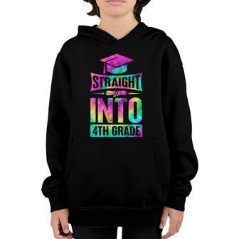 Tie Dye Straight Into 4Th Grade Teachers Kids Back To School Gift Graphic Design Printed Casual Daily Basic Youth Hoodie - Thegiftio UK