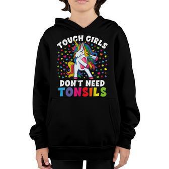 Tonsil Surgery Recovery Gift Girls Unicorn Tonsil Removal Youth Hoodie - Thegiftio UK