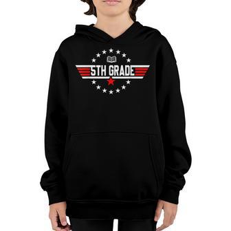 Top Grade 5Th Fifth Grade Back To School First Day Boy Girl Youth Hoodie - Thegiftio UK