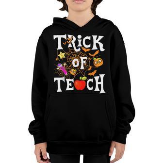 Trick Of Teach Halloween Costumes Gifts For School Teachers Youth Hoodie - Thegiftio UK