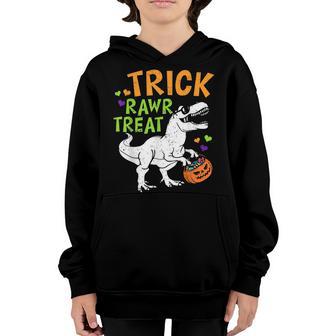 Trick Rawr Treat Dinosaur Trex Toddler Boys Halloween Kids Youth Hoodie - Thegiftio UK