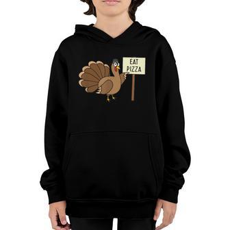 Turkey Eat Pizza Adult Vegan Kids Funny Thanksgiving Gift Graphic Design Printed Casual Daily Basic Youth Hoodie - Thegiftio UK