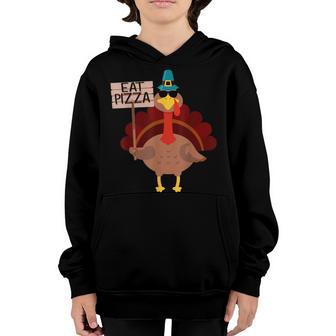 Turkey Eat Pizza Adult Vegan Kids Funny Thanksgiving Gifts V2 Youth Hoodie - Thegiftio UK