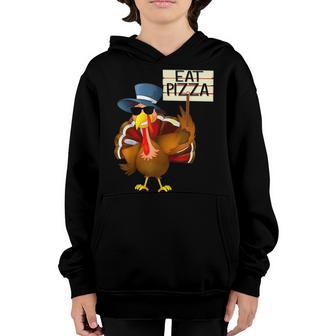 Turkey Eat Pizza Adult Vegan Kids Funny Thanksgiving Gifts V3 Youth Hoodie - Thegiftio UK