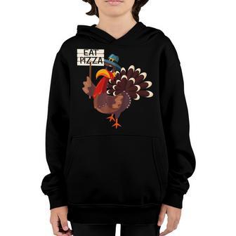 Turkey Eat Pizza Adult Vegan Kids Funny Thanksgiving Gifts Youth Hoodie - Thegiftio UK