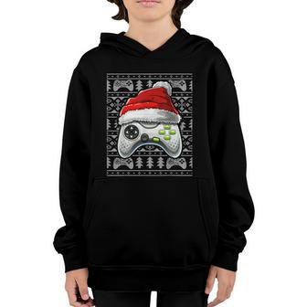 Ugly Christmas Video Game Controller Christmas Gamer Gift Graphic Design Printed Casual Daily Basic Youth Hoodie - Thegiftio UK