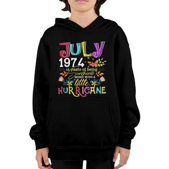 Uly 1974 Girls Are Sunshine Funny 48 Years Old Birthday Youth Hoodie - Thegiftio UK