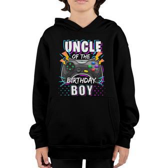 Uncle Of The Birthday Boy Matching Video Game Birthday Graphic Design Printed Casual Daily Basic Youth Hoodie - Thegiftio UK