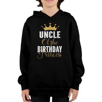 Uncle Of The Birthday Princess Girls Party Graphic Design Printed Casual Daily Basic Youth Hoodie - Thegiftio UK