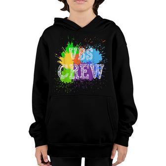 Vbs Crew Design Paint Splatter Vacation Bible School Apparel Youth Hoodie - Thegiftio UK