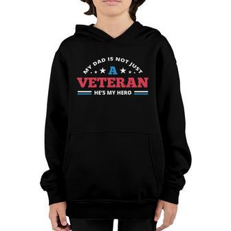 Veteran He Is My Dad Kids Veterans Day Meaningful Gift Graphic Design Printed Casual Daily Basic V2 Youth Hoodie - Thegiftio UK