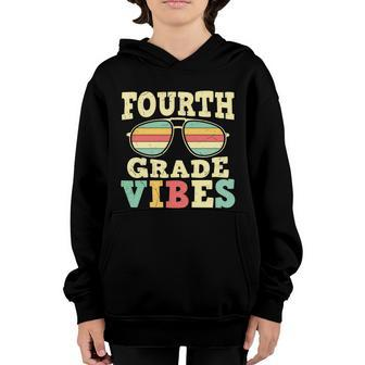 Vintage Fourth Grade Vibes Shirt Funny 4Th Grade Back To School Youth Hoodie - Monsterry AU