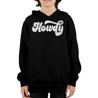 Vintage Howdy Rodeo Western Country Southern Cowgirl V2 Youth Hoodie - Thegiftio UK