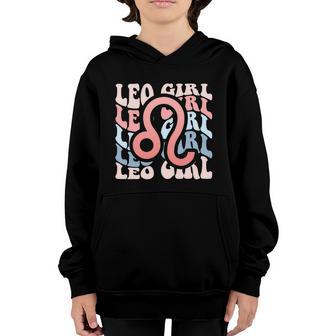 Vintage Leo Girl Retro Birthday Queen Women Horoscope Graphic Design Printed Casual Daily Basic Youth Hoodie - Thegiftio UK