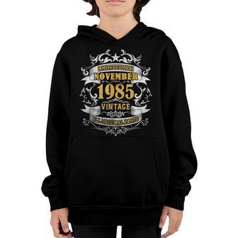 Vintage November 1985 37 Years Old Boy 37Th Birthday Gifts Youth Hoodie - Thegiftio UK