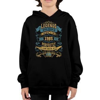 Vintage November 1985 37Th Birthday Gifts 37 Years Old Boy Youth Hoodie - Thegiftio UK