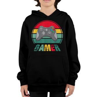 Vintage Retro Gamer Video Game Player Boys Ns Men Gift Youth Hoodie - Thegiftio UK