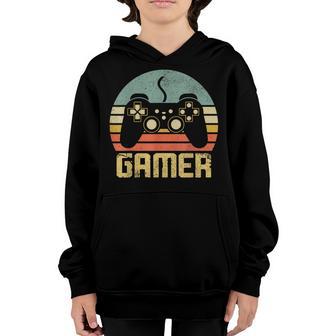 Vintage Retro Gamer Video Game Player Boys Ns Men Gifts Youth Hoodie - Thegiftio UK